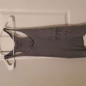 Size S Gray tank with pitbull wearing sunglasses